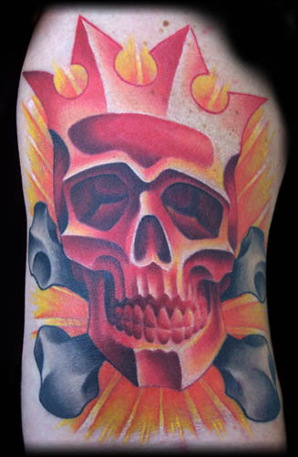 Looking for unique  Tattoos? Red Skull